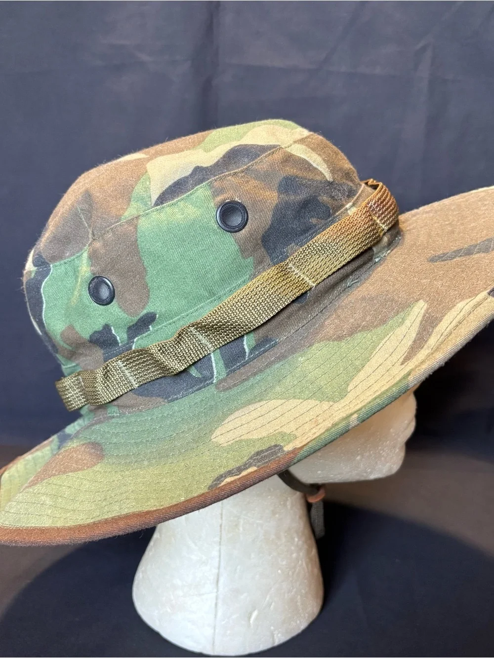 U.S. Army Woodland Camouflage Boonie Hat - Jungle Green Camo size 7 1/4
